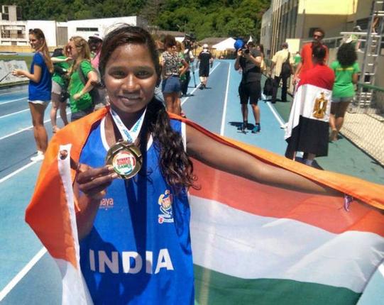 Hepsiba, the Chennai Girl, won gold at street child games in Rio De Janeiro