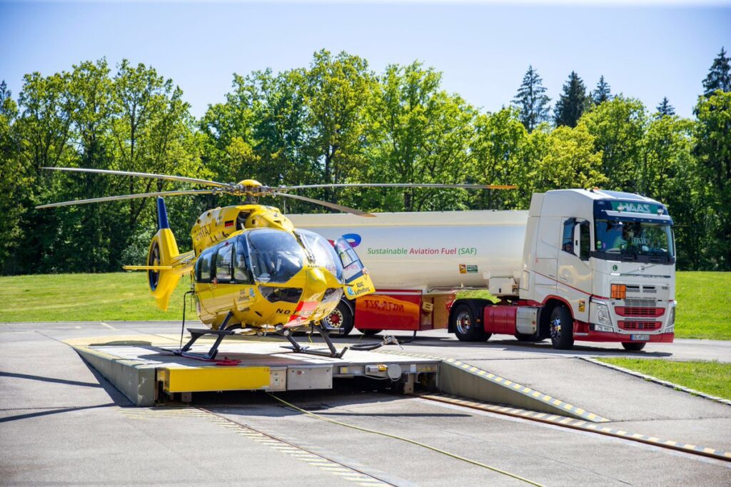 In a first, rescue helicopter flies on Sustainable Aviation Fuel